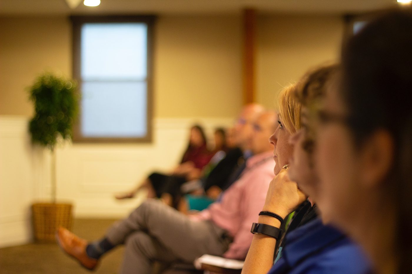 People seated together during a facilitated session